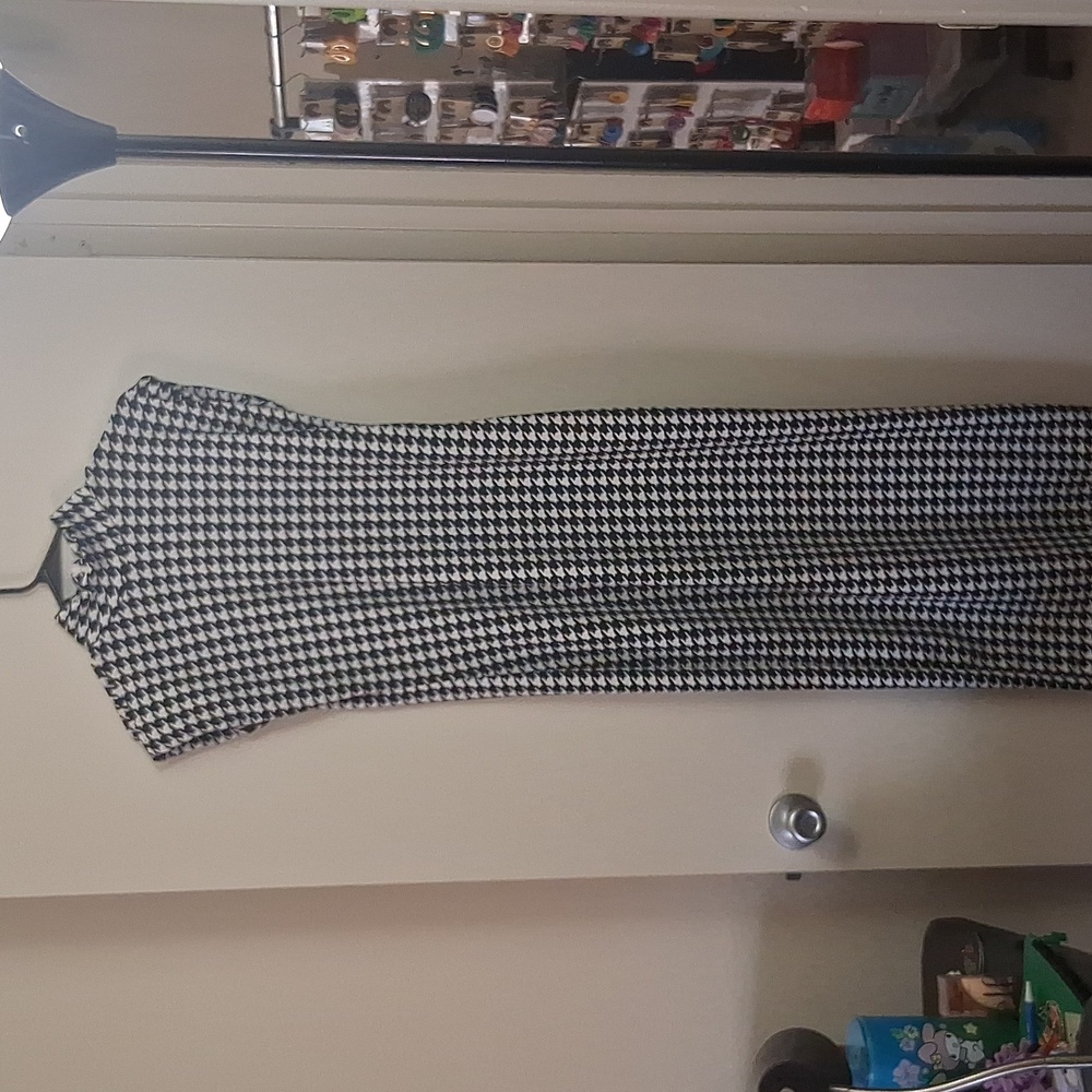 Black and White Houndstooth Dress